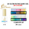 iGel LB Glow In The Dark Gel Polish, Full Line Of 24 Colors (From G01 to G24), 0.6oz