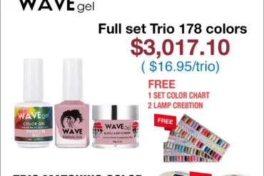 Wavegel Trio Matching Color - Full set 178 Colors w/ 1 set Color Chart & 2 Cre8tion Lamp
