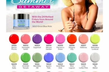 SNS DIP 1oz, Summer Getaway Full 24 colors (SG01 to SG24) FREE SAMPLE TIP
