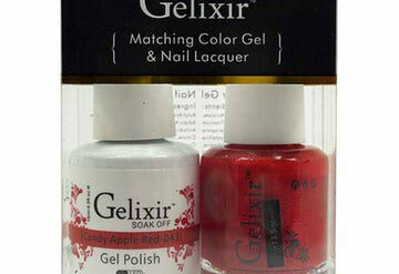 043 Candy Apple Red Gelixir Gel Nail Polish Duo