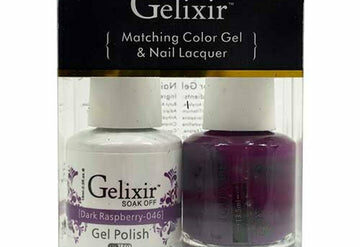 046 Dark Raspberry Gelixir Gel Nail Polish Duo