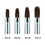 Synthetic Dark Brown Hair Gel Brush Oval Rhinestone Handle