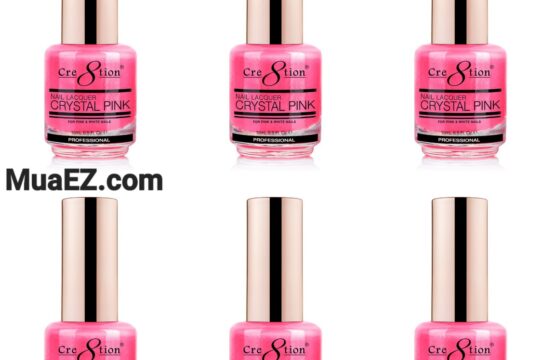 Cre8tion Nail Lacquer CRYSTAL PINK Air Dry 0.5 oz 6pcs