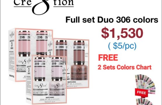 Cre8tion Duo Matching color (Matching Pair) - Full set 306 colors w/ 2 sets Color Chart