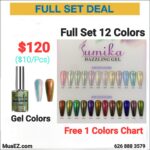 Sumika Dazzling Gel Full Set 12 Colors Free 1 Colors Chart
