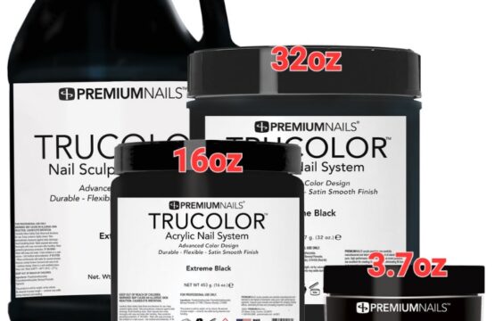 EXTREME BLACK (OPAQUE/COVER) - PREMIUMNAILS TRUCOLOR SCULPTING ACRYLIC POWDER
